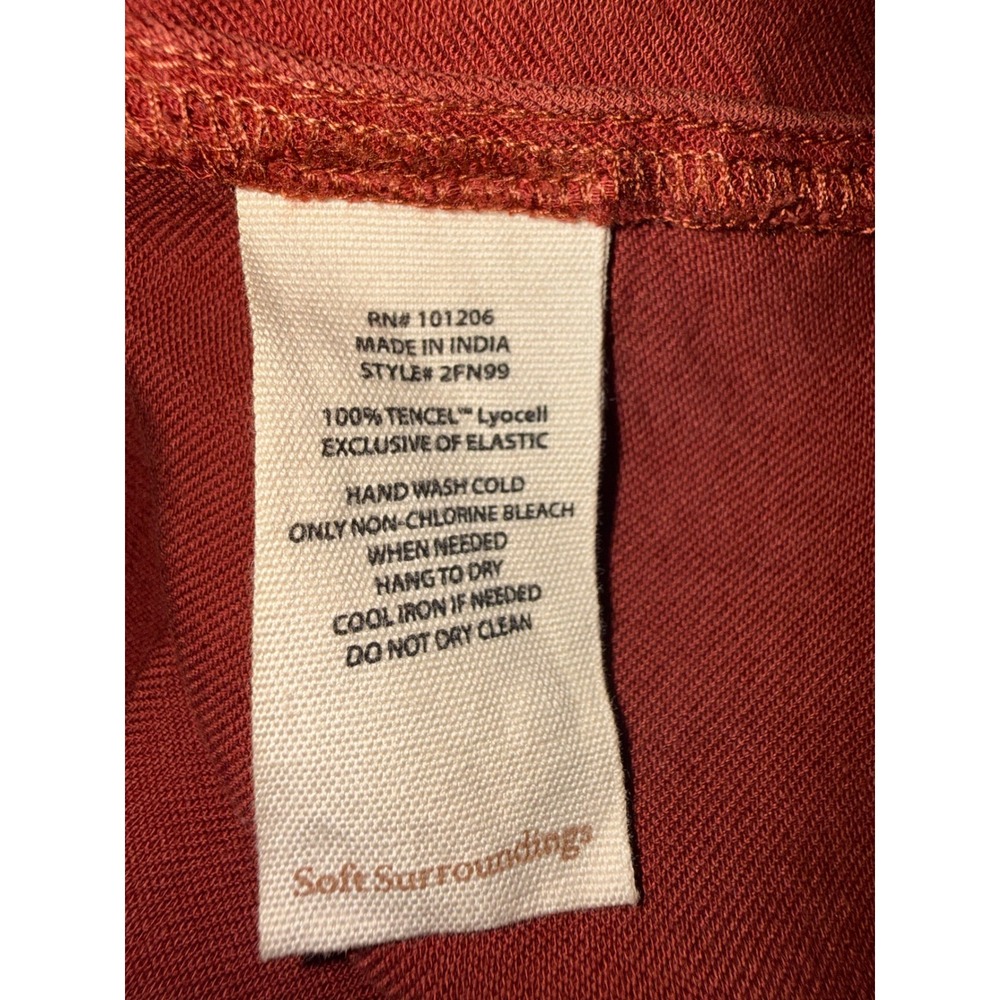 Soft Surroundings 100% Tencel Terracotta Rust Smocked Back Tank Top (Size M) - Picture 8 of 8